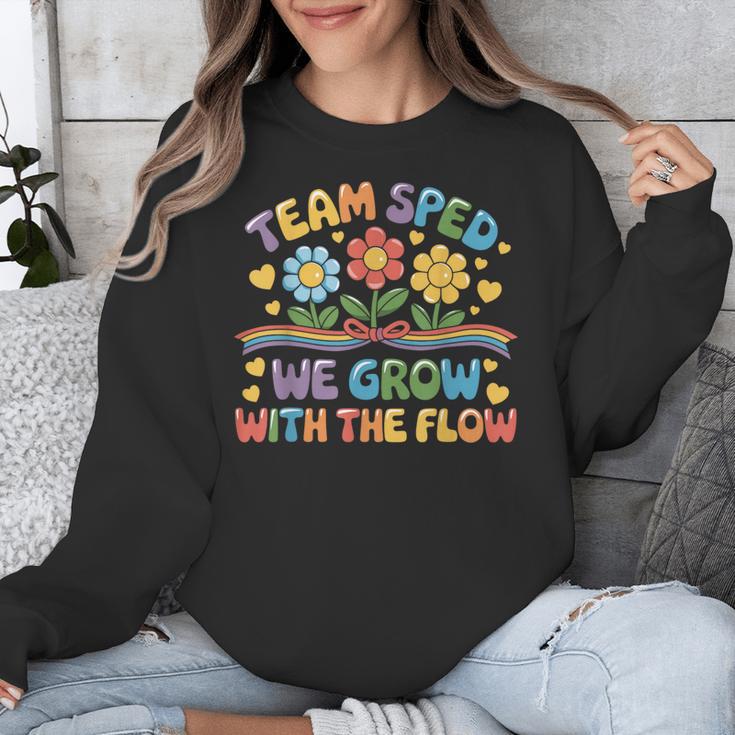 Team SPED We Grow With The Flow Special Ed Teacher Unisex Sweatshirt, funny design Team SPED We Grow With The Flow Special Ed Teacher Unisex Sweatshirt, funny design