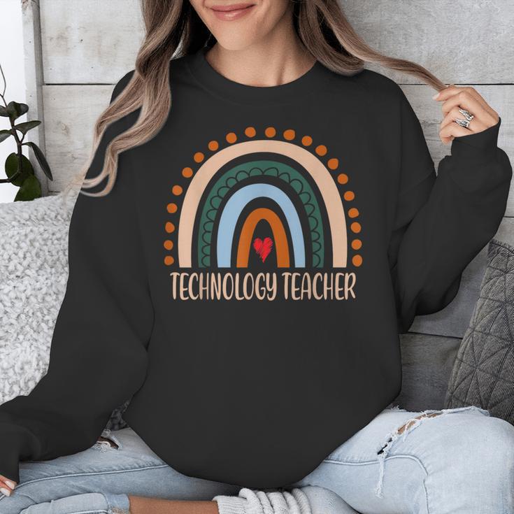 Technology Teacher Rainbow Appreciation Day Back To School For Men Women Unisex Sweatshirt, funny design Technology Teacher Rainbow Appreciation Day Back To School For Men Women Unisex Sweatshirt, funny design