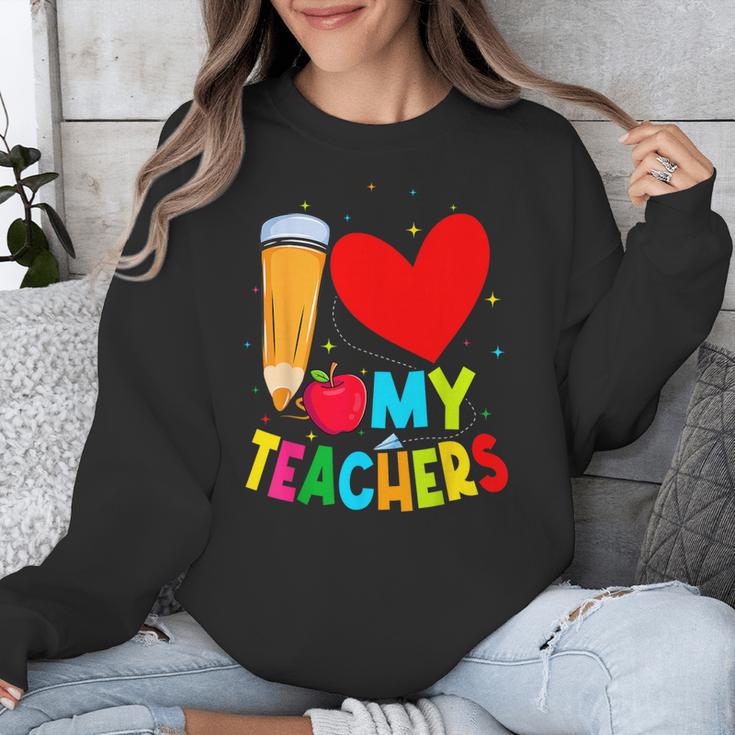 Teens Graduation I Heart My Teachers I Love My Teachers Unisex Sweatshirt, funny design