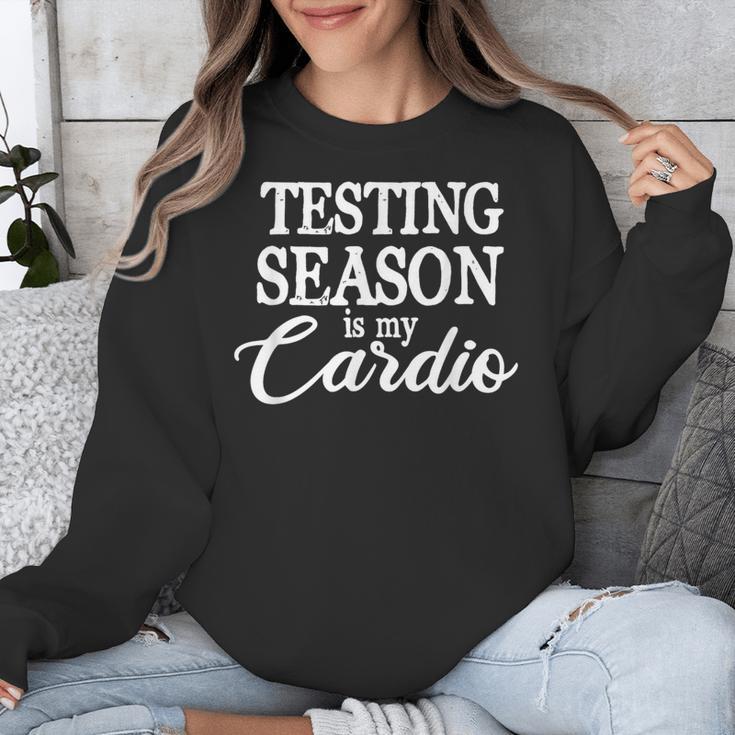 Testing Season Is My Cardio Teacher Test Day Unisex Sweatshirt, funny design Testing Season Is My Cardio Teacher Test Day Unisex Sweatshirt, funny design