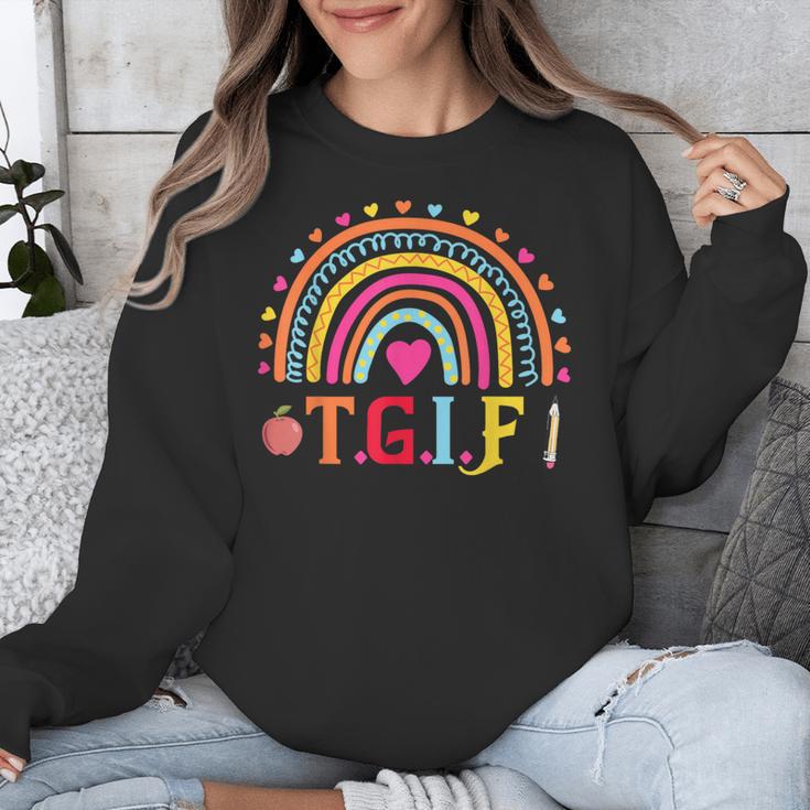 TGIF Teacher Appreciation Alphabet Thank God It's Friday For Men Women Girls Kids Unisex Sweatshirt, funny design TGIF Teacher Appreciation Alphabet Thank God It's Friday For Men Women Girls Kids Unisex Sweatshirt, funny design