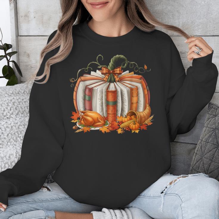 Thanksgiving Book Pumpkin Reading Teachers Fall Lovers Boys Unisex Sweatshirt, funny design Thanksgiving Book Pumpkin Reading Teachers Fall Lovers Boys Unisex Sweatshirt, funny design