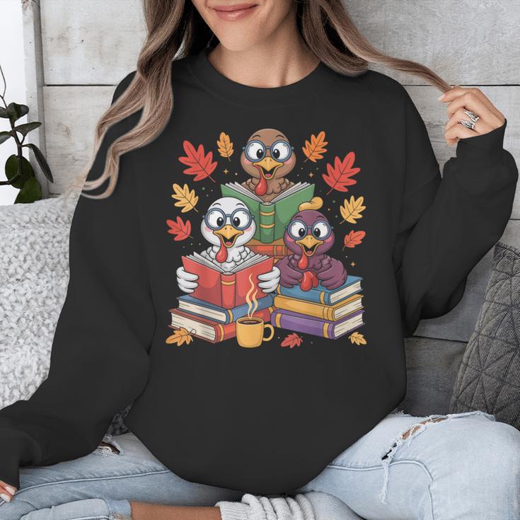 Thanksgiving Teacher Books Turkey Reading Book Unisex Sweatshirt, funny design Thanksgiving Teacher Books Turkey Reading Book Unisex Sweatshirt, funny design