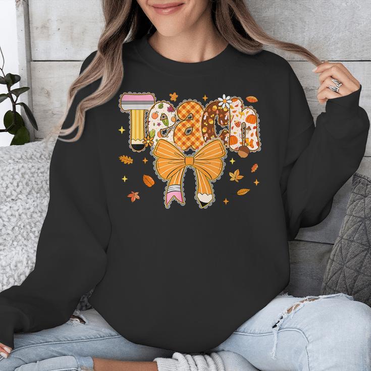 Thanksgiving Teacher Pencil Bow One Thankful Teacher Fall Unisex Sweatshirt, funny design Thanksgiving Teacher Pencil Bow One Thankful Teacher Fall Unisex Sweatshirt, funny design