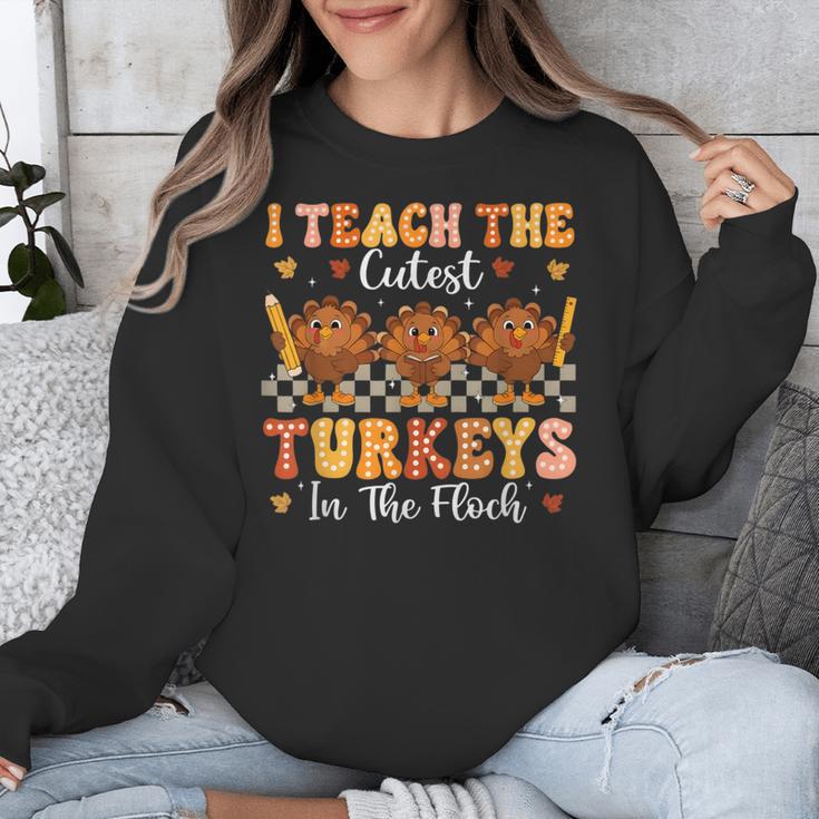 Thanksgiving Teacher I Teach The Cutest Turkeys In The Flock Unisex Sweatshirt, funny design Thanksgiving Teacher I Teach The Cutest Turkeys In The Flock Unisex Sweatshirt, funny design