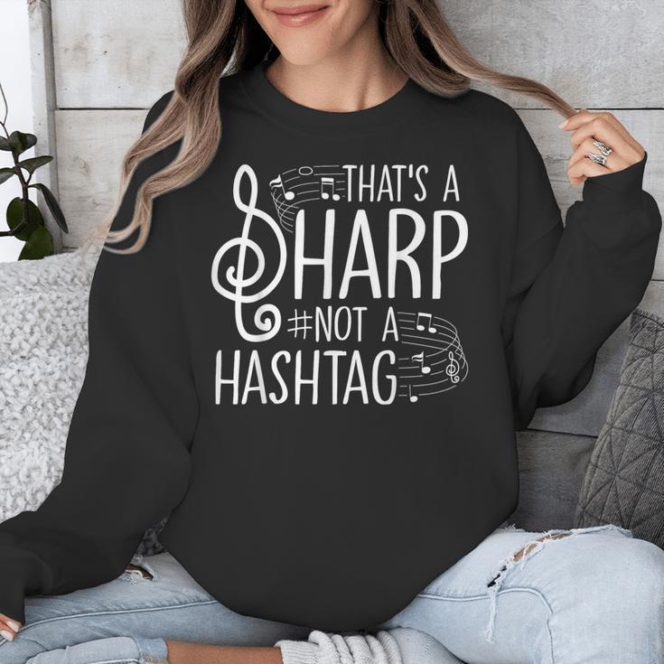 That's a Sharp Not a Hashtag Music Teacher Musicians Unisex Sweatshirt, funny design
