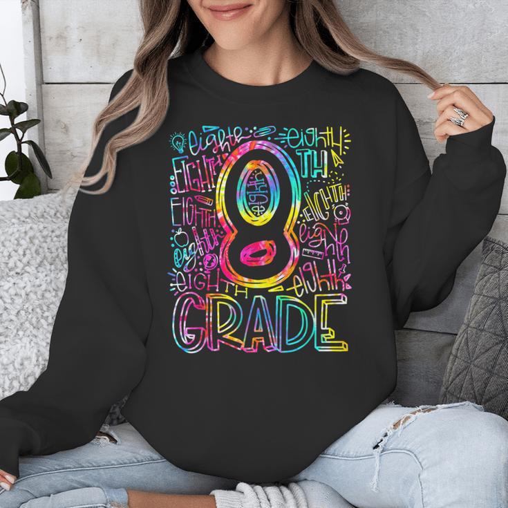 Tie Dye 8th Grade Typography Team Eighth Grade Teacher Unisex Sweatshirt, funny design Tie Dye 8th Grade Typography Team Eighth Grade Teacher Unisex Sweatshirt, funny design