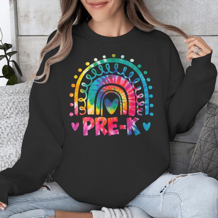 Tie Dye Prek Teacher Rainbow Preschool Back To School Girl Unisex Sweatshirt, funny design
