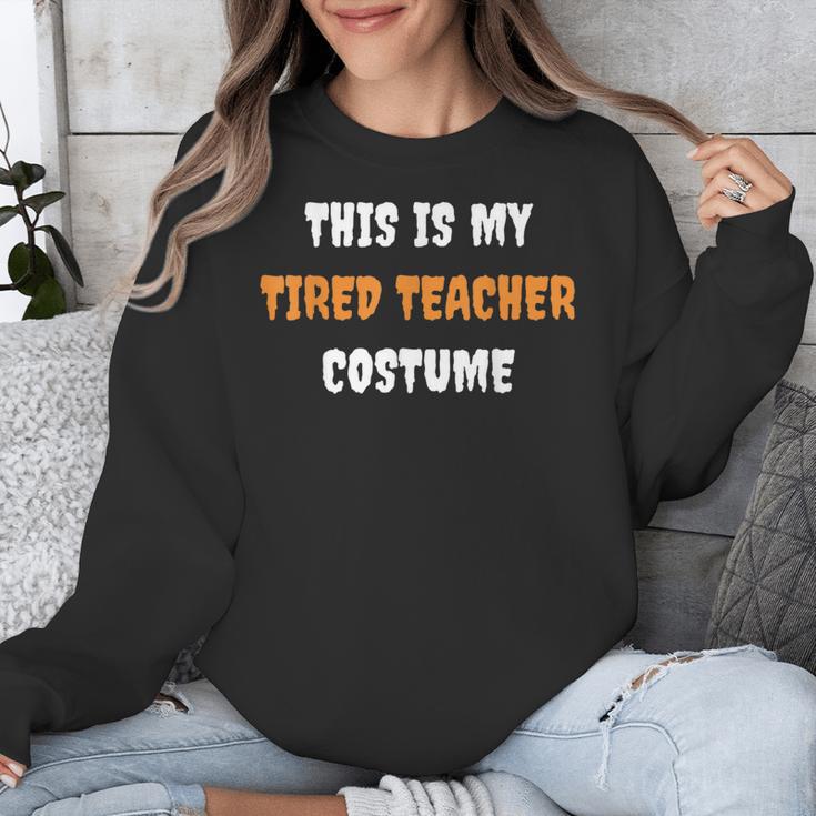 This Is My Tired Teacher Costume Apparel Halloween Teacher Unisex Sweatshirt, funny design This Is My Tired Teacher Costume Apparel Halloween Teacher Unisex Sweatshirt, funny design