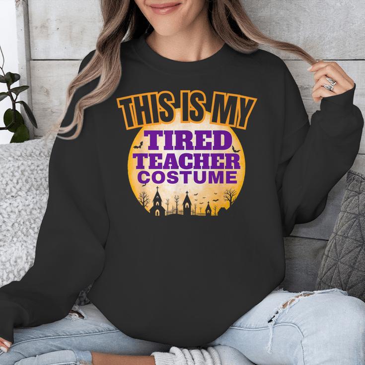 This Is My Tired Teacher Costume Halloween Teachers Unisex Sweatshirt, funny design This Is My Tired Teacher Costume Halloween Teachers Unisex Sweatshirt, funny design