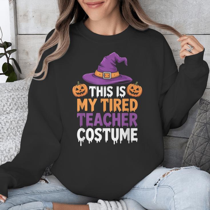 This Is My Tired Teacher Costume Halloween Unisex Sweatshirt, funny design
