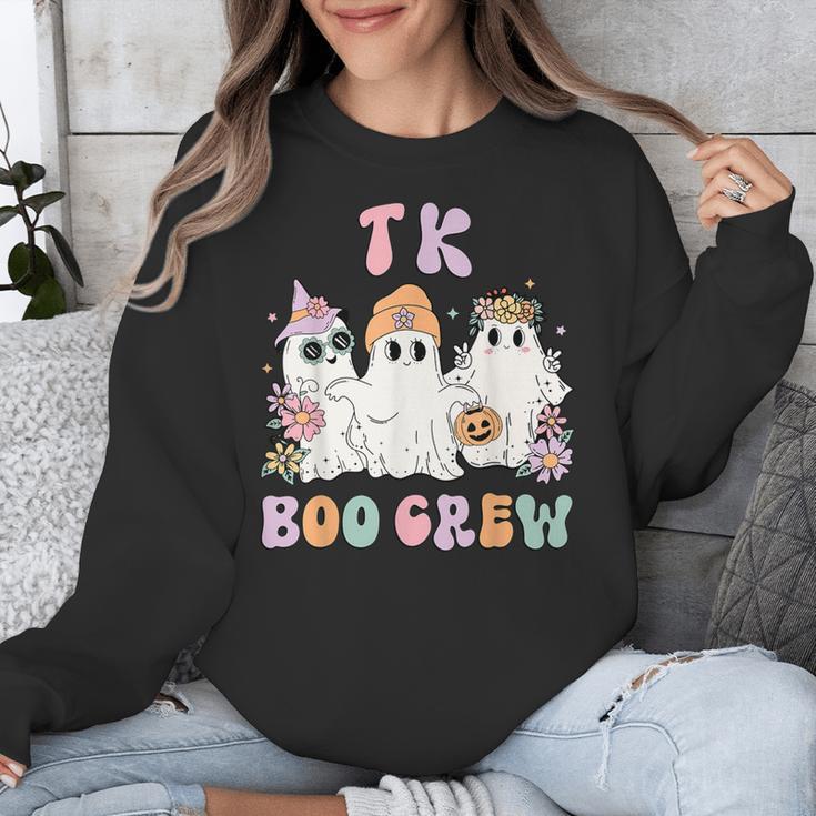 TK Boo Crew Retro Groovy Halloween Floral Ghost TK Teacher Unisex Sweatshirt, Groovy Teacher Gifts, funny design TK Boo Crew Retro Groovy Halloween Floral Ghost TK Teacher Unisex Sweatshirt, Groovy Teacher Gifts, funny design