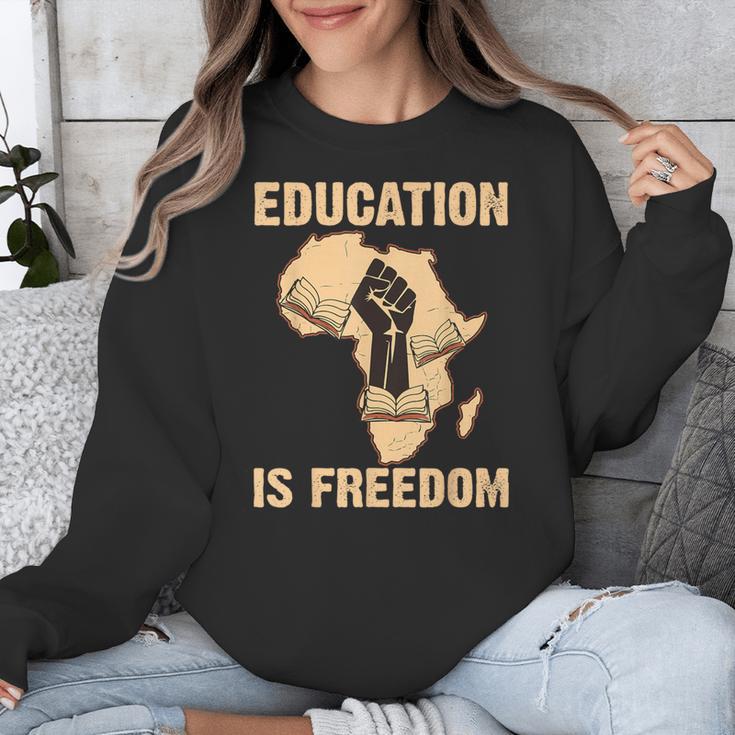 History Education Is Freedom African Map Black Teacher Unisex Sweatshirt, History Teacher Gifts, funny design