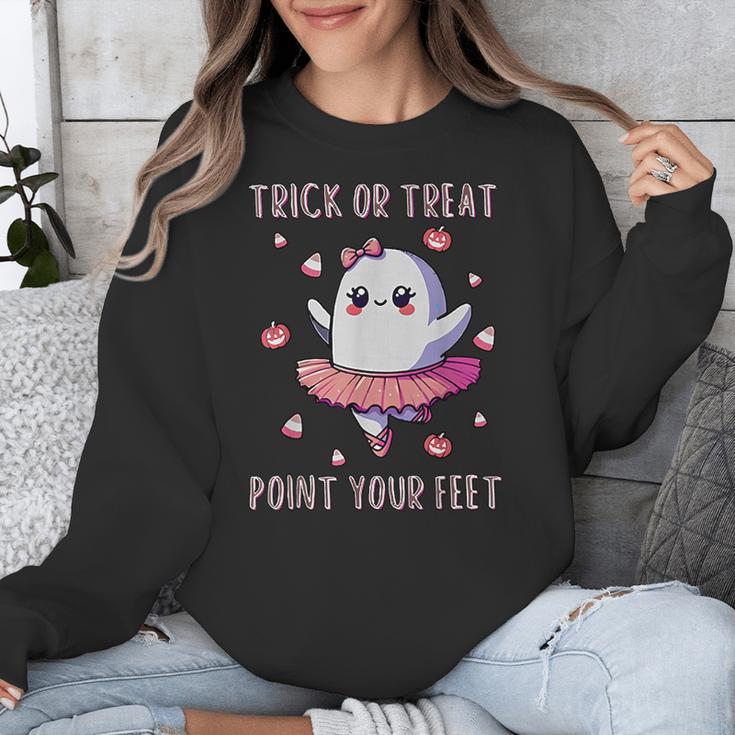 Trick Or Treat Point Your Feet Halloween Ghost Dance Teacher Unisex Sweatshirt, funny design Trick Or Treat Point Your Feet Halloween Ghost Dance Teacher Unisex Sweatshirt, funny design
