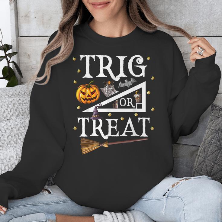 Trig Or Treat Shirt Halloween Math Teacher School College Men Women Kids Unisex Sweatshirt, funny design