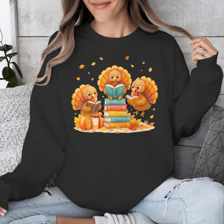 Turkey Read Books Reading Fall Thanksgiving Teacher Unisex Sweatshirt, funny design Turkey Read Books Reading Fall Thanksgiving Teacher Unisex Sweatshirt, funny design