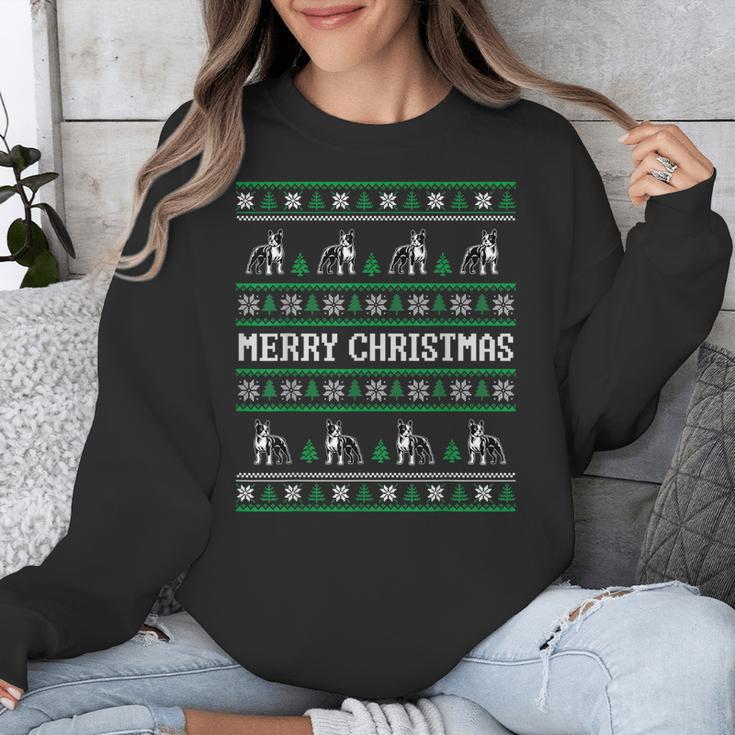 Ugly Sweater Boston Terrier Dog Christmas Dog Lover Xmas Men Women Kids Unisex Sweatshirt, Boston Terrier Christmas Gifts, funny design