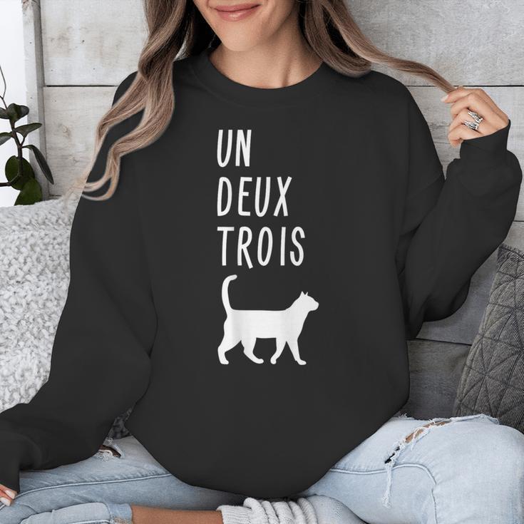 Un Deux Trois Cat Shirt French Teacher Unisex Sweatshirt, funny design