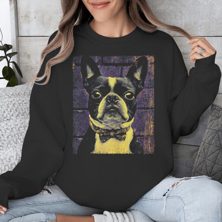 Vintage Boston Terrier Dog Unisex Sweatshirt, funny design