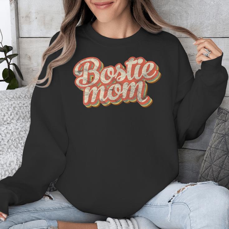 Vintage Boston Terrier Mom Dog Lover Pet Bostie Mama Men Women Girls Kids Unisex Sweatshirt, Mom Gifts, Boston Terrier Mom Gifts, funny design