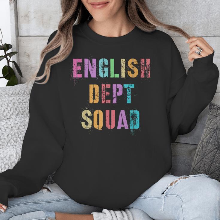 Vintage ENGLISH DEPT SQUAD Back To School Teacher Student Unisex Sweatshirt, English Teacher Gifts, funny design