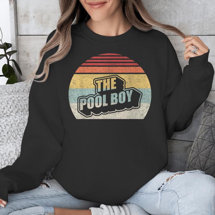 Vintage Retro The Pool Boy Unisex Sweatshirt, funny design