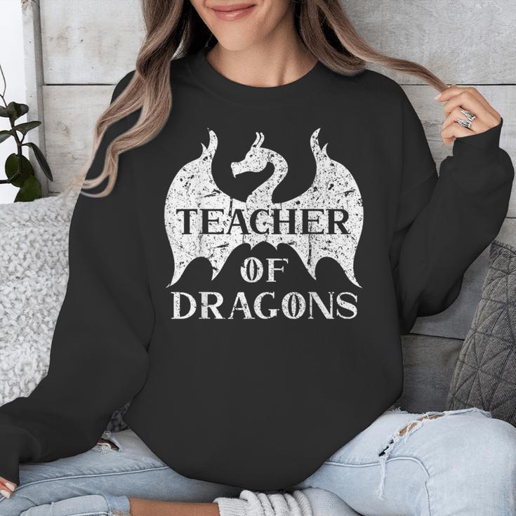Vintage Teacher Of Dragons Quotes Teacher Student Unisex Sweatshirt, funny design Vintage Teacher Of Dragons Quotes Teacher Student Unisex Sweatshirt, funny design