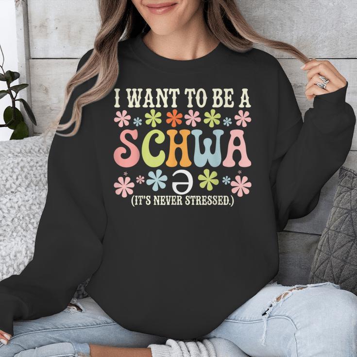 I Want To Be A Schwa It's Never Stressed Reading Teacher Unisex Sweatshirt, funny design I Want To Be A Schwa It's Never Stressed Reading Teacher Unisex Sweatshirt, funny design