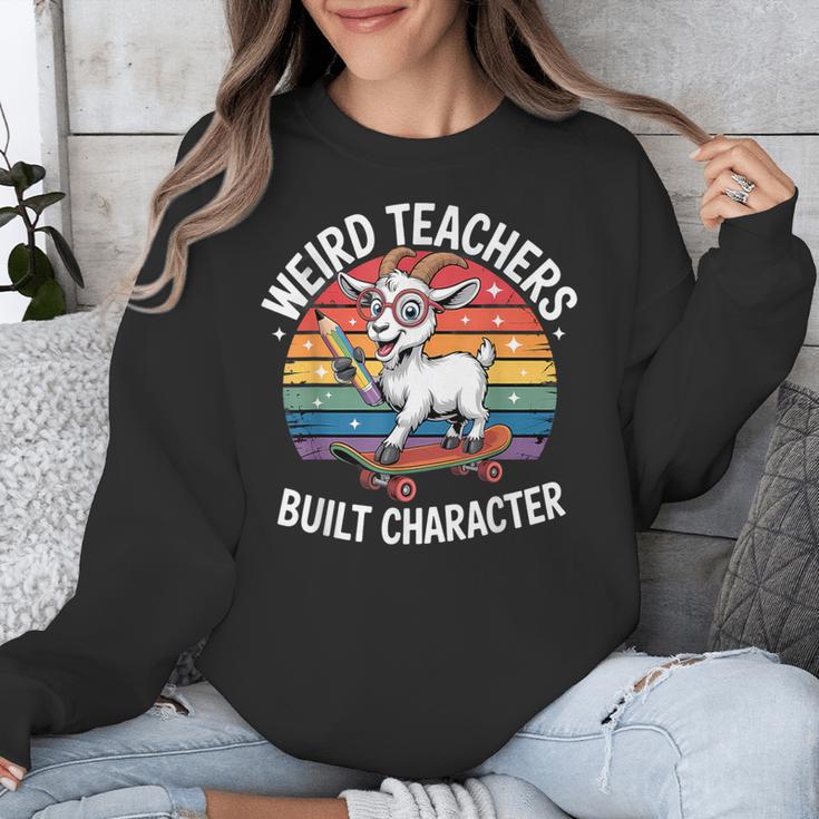 Weird Teachers Build Character Teacher Unisex Sweatshirt, funny design Weird Teachers Build Character Teacher Unisex Sweatshirt, funny design