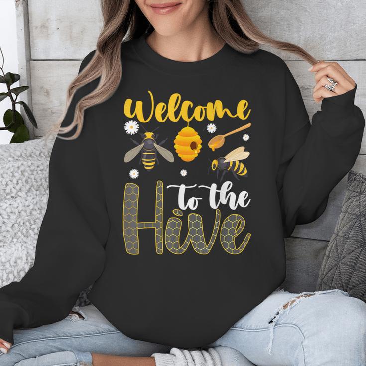 Welcome To The Hive Bee Teacher Back To School Unisex Sweatshirt, funny design