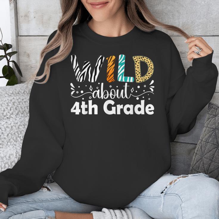 Wild About 4th Grade First Day Of School Teacher Student Unisex Sweatshirt, First Grade Teacher Gifts, 4th Grade Teacher Gifts, funny design Wild About 4th Grade First Day Of School Teacher Student Unisex Sweatshirt, First Grade Teacher Gifts, 4th Grade Teacher Gifts, funny design