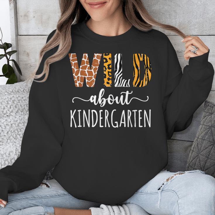 Wild About Kindergarten Teacher Leopard Print Unisex Sweatshirt, funny design Wild About Kindergarten Teacher Leopard Print Unisex Sweatshirt, funny design