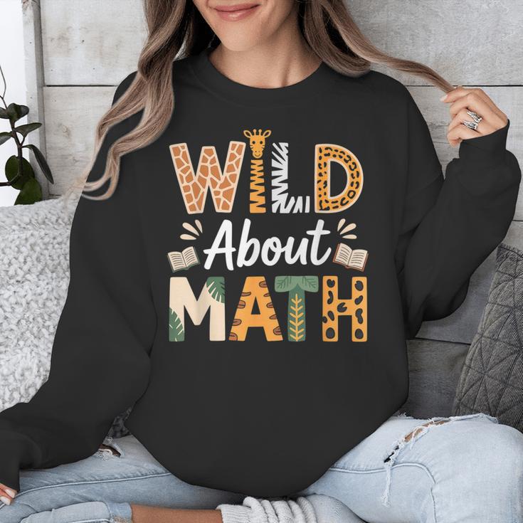 Wild About Math Cute Teacher Student Math Club Unisex Sweatshirt, funny design Wild About Math Cute Teacher Student Math Club Unisex Sweatshirt, funny design