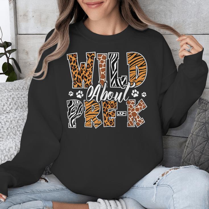 Wild About Pre-K Teacher Student First Day Of Kindergarten Unisex Sweatshirt, funny design