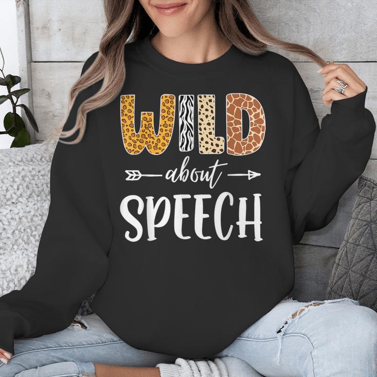 Wild About Speech SLP Leopard Teacher Back To School Kids Unisex Sweatshirt, funny design Wild About Speech SLP Leopard Teacher Back To School Kids Unisex Sweatshirt, funny design