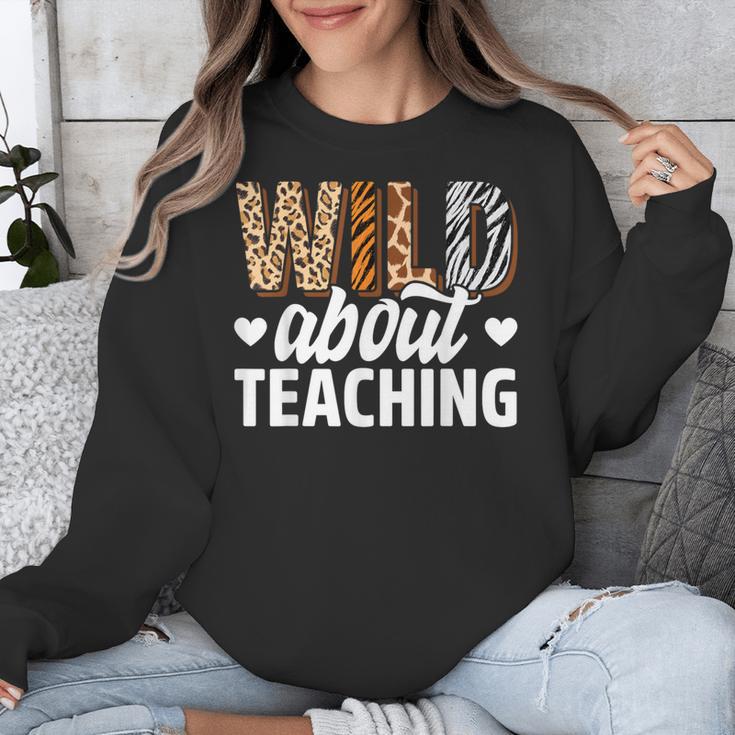 Wild About Teaching Teacher Teaching Back To School Unisex Sweatshirt, funny design Wild About Teaching Teacher Teaching Back To School Unisex Sweatshirt, funny design