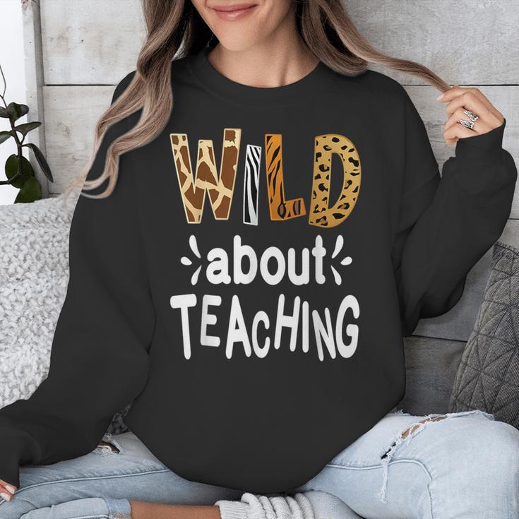 Wild About Teaching Teacher Student First Day Of School Unisex Sweatshirt, funny design