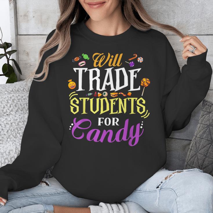 Will Trade Students For Candy Teacher Cute Halloween Costume Unisex Sweatshirt, funny design Will Trade Students For Candy Teacher Cute Halloween Costume Unisex Sweatshirt, funny design