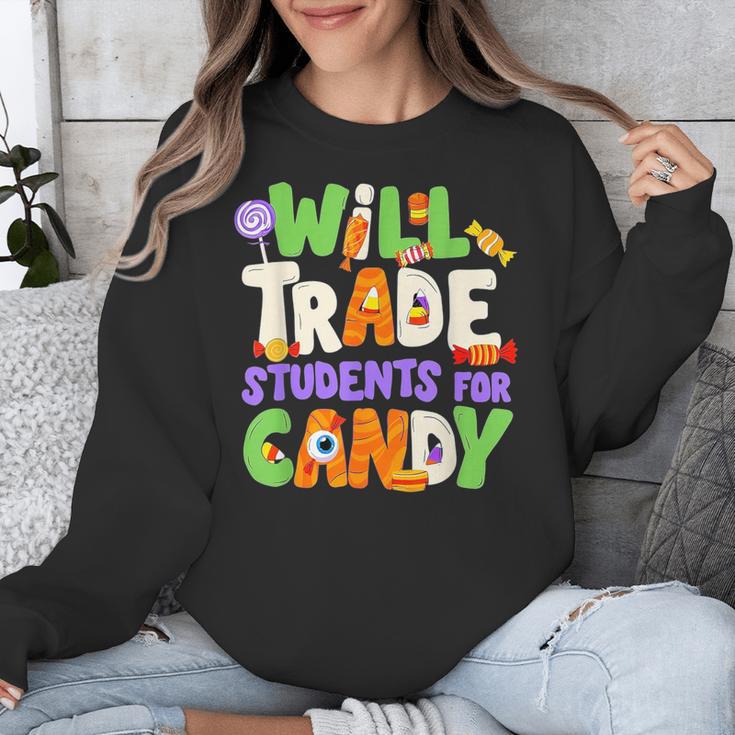 Will Trade Students For Candy Teacher Cute Halloween Costume Unisex Sweatshirt, funny design Will Trade Students For Candy Teacher Cute Halloween Costume Unisex Sweatshirt, funny design