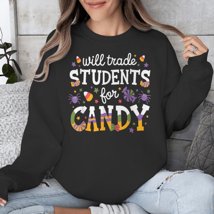 Will Trade Students For Candy Teacher Halloween Costume Tee Unisex Sweatshirt, funny design Will Trade Students For Candy Teacher Halloween Costume Tee Unisex Sweatshirt, funny design
