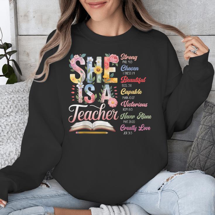 Women Bible Verse Christian Teacher God Says Back To School Unisex Sweatshirt, funny design Women Bible Verse Christian Teacher God Says Back To School Unisex Sweatshirt, funny design