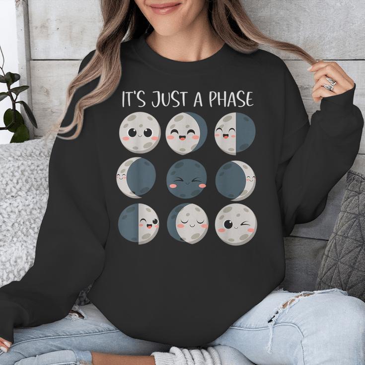 Women Science Teacher Moon Phases Scientist Back To School Unisex Sweatshirt, Science Teacher Gifts, funny design