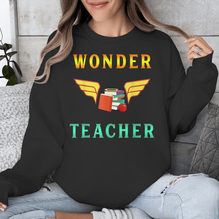 Wonder Teacher Instructor Professor Proud Literature Men Women Girls Kids T-Shirt Unisex Sweatshirt, funny design