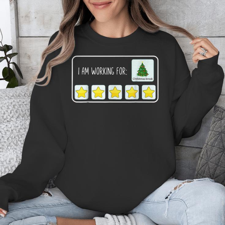 I Am Working For Christmas Break Teacher Christmas Unisex Sweatshirt, funny design