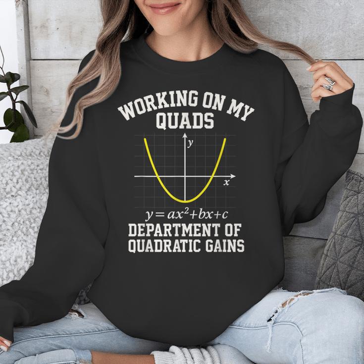 Working On My Quads Algebra Math Gym Teacher Unisex Sweatshirt, funny design Working On My Quads Algebra Math Gym Teacher Unisex Sweatshirt, funny design