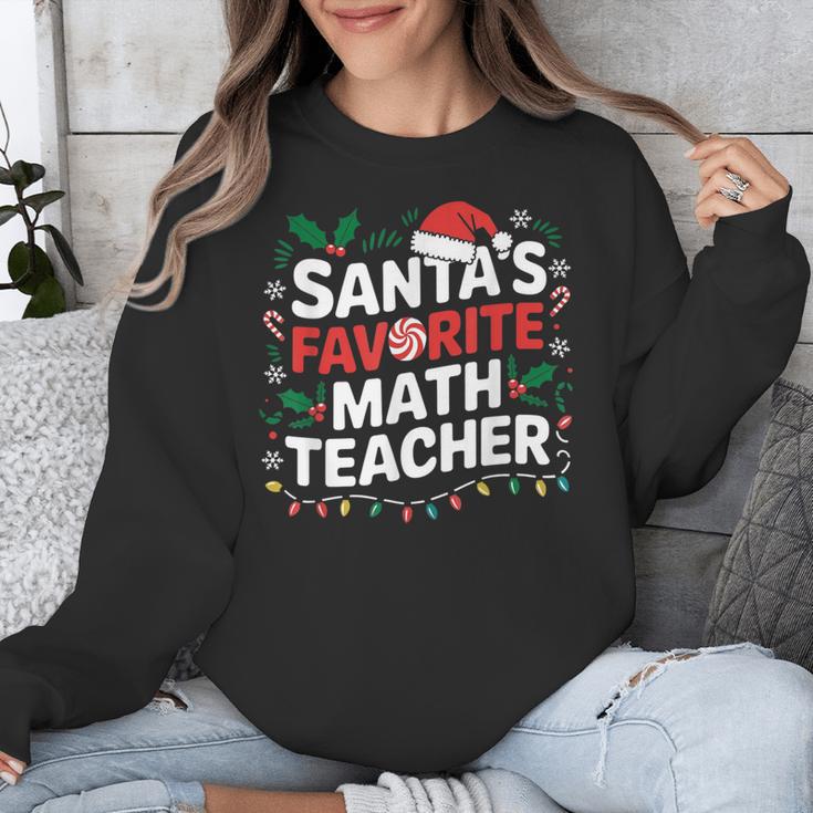 Xmas Lighting Santa's Favorite Math Teacher Christmas Unisex Sweatshirt, funny design Xmas Lighting Santa's Favorite Math Teacher Christmas Unisex Sweatshirt, funny design