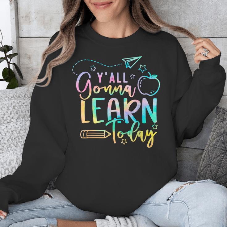 Y'All Gonna Learn Today Back To School Teacher Kids Unisex Sweatshirt, funny design