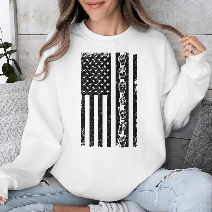 ASL Flag Sign Language Deaf ASL Teacher For Men Women Unisex Sweatshirt, funny design ASL Flag Sign Language Deaf ASL Teacher For Men Women Unisex Sweatshirt, funny design
