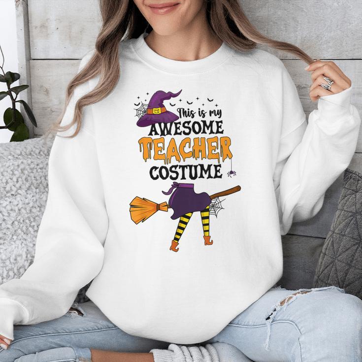 This Is My Awesome Teacher Costume Halloween Witch Unisex Sweatshirt, funny design This Is My Awesome Teacher Costume Halloween Witch Unisex Sweatshirt, funny design