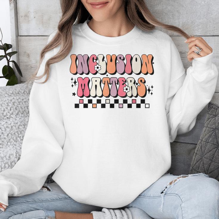 Boho Inclusion Matters Special Education SPED Teacher Women Unisex Sweatshirt, funny design